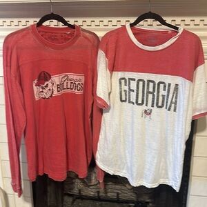 Pressbox & Three Squares Gameday Georgia Bulldogs UGA university Shirts XL cute